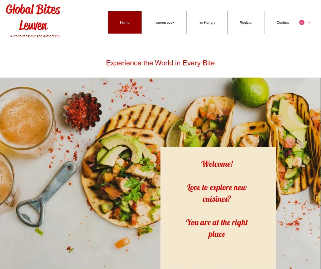 Global Bites Leuven homepage